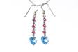 Swarovski Heart and Bead Drop Earrings 