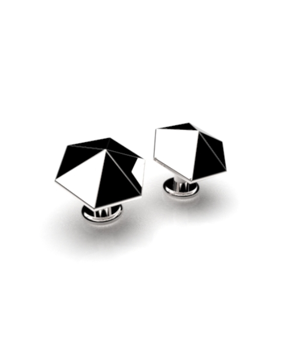 Geometric Pyramid Cufflinks