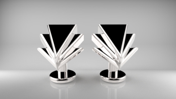 Classic Deco Style Cufflinks