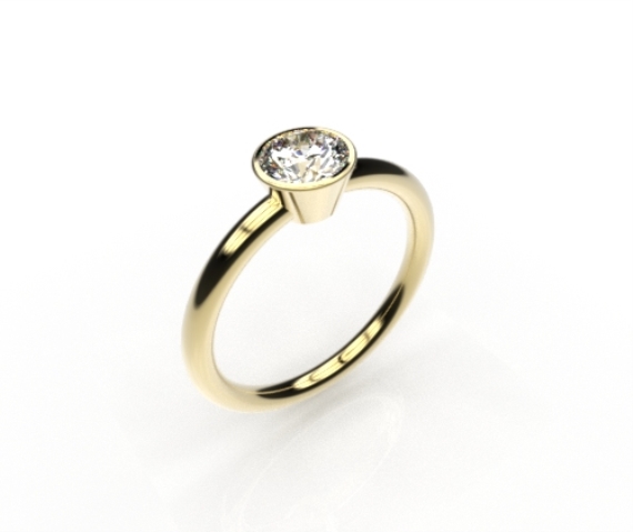 Dainty Diamond Engagement Ring