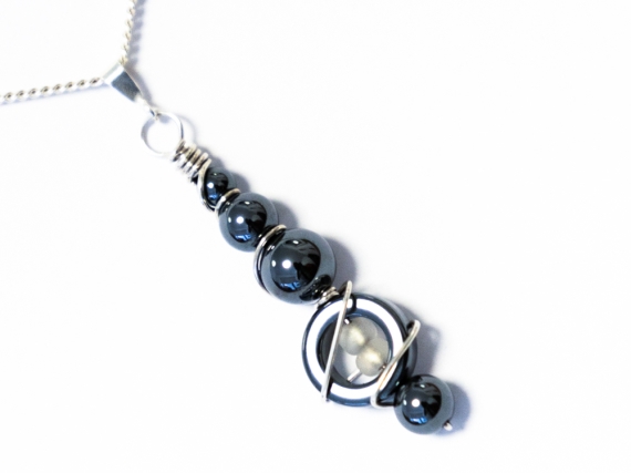 Hematite Bead Pendant 