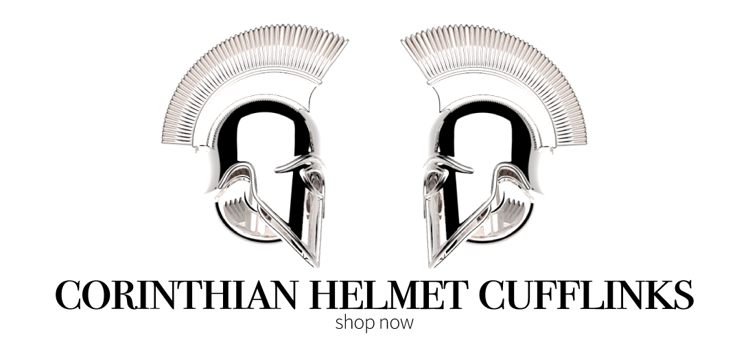 Corinthian Helmet Cufflinks