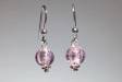 Pink Murano Glass Bead Earrings 