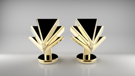 Classic Deco Style Cufflinks